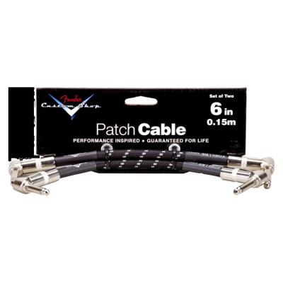 FENDER CUSTOM SHOP 6 PATCH CABLE 2 PACK BLACK TWEED